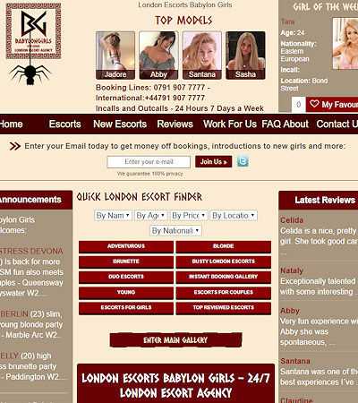 Long established and highly trusted agency of escorts in London