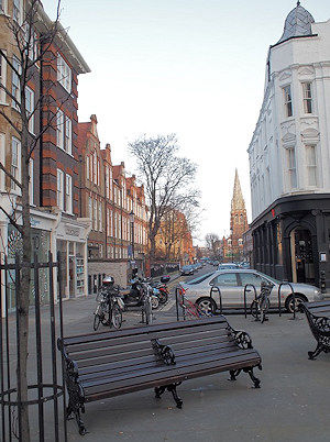 View of a quiet road in Earls Court SW5