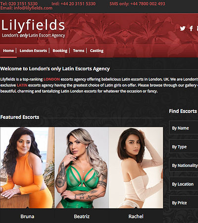 Chic boutique escorts agency specialising in Latin escorts